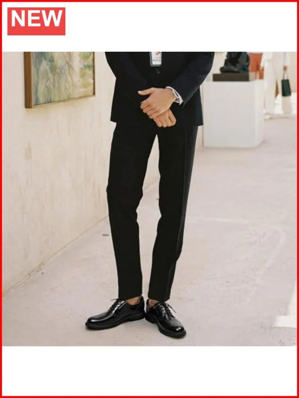 Men's Dress Oxford Shoes Classic Uniform Lace Up Formal Non Slip Faux Leather